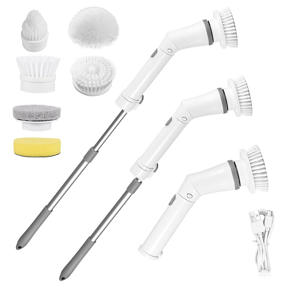 Brosse Nettoyante Électrique Rotative — Rechargeable & Télescopique