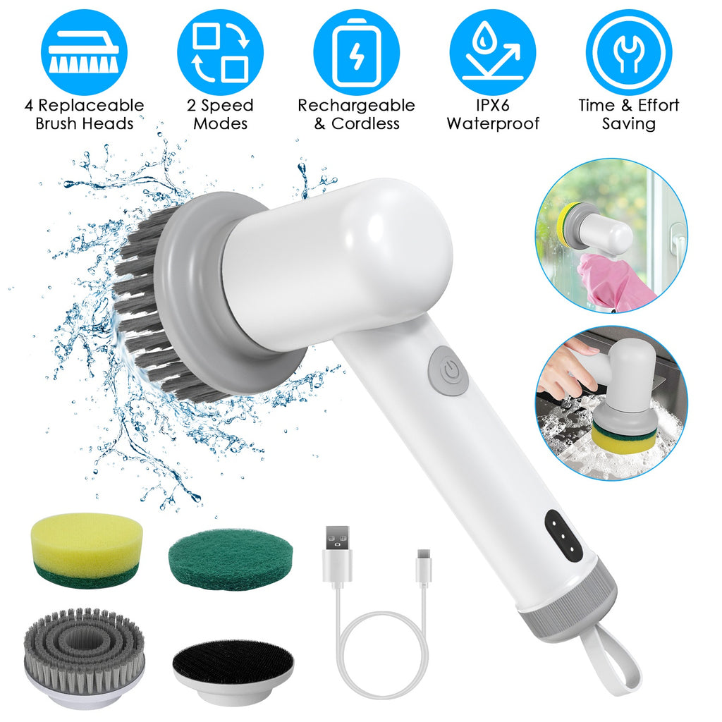 Brosse Nettoyante Portative Sans Fil — Cuisine, Vaisselle & Salle de Bain