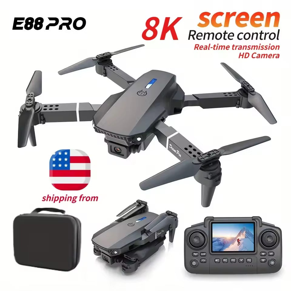 Drone E88 Pro Mini — Double Caméra 4K & Positionnement Optique