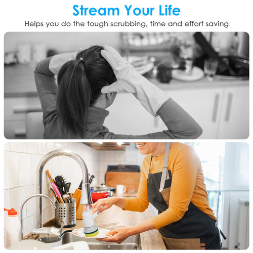 Brosse Nettoyante Portative Sans Fil — Cuisine, Vaisselle & Salle de Bain