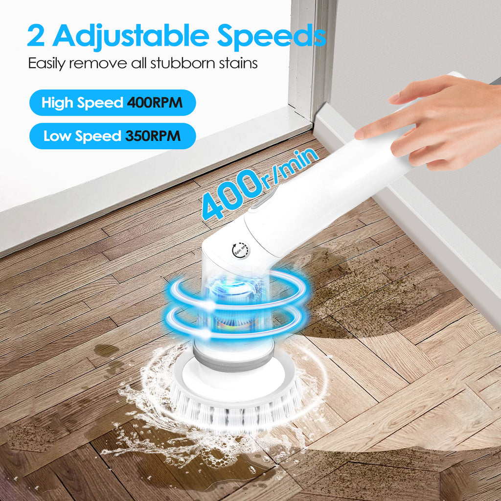 Brosse Nettoyante Électrique Rotative — Rechargeable & Télescopique