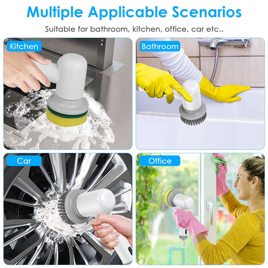 Brosse Nettoyante Portative Sans Fil — Cuisine, Vaisselle & Salle de Bain